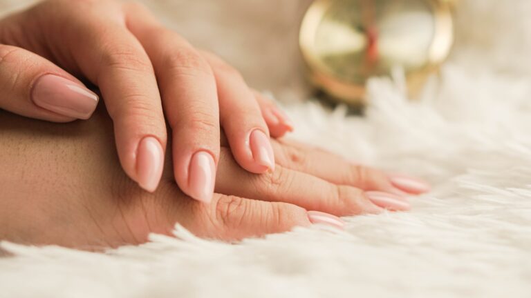 Close cuticle oil natural nails simple home manicure