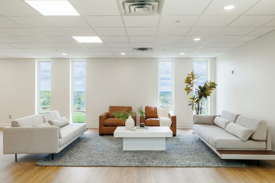 Living room area rug sofa coffee table
