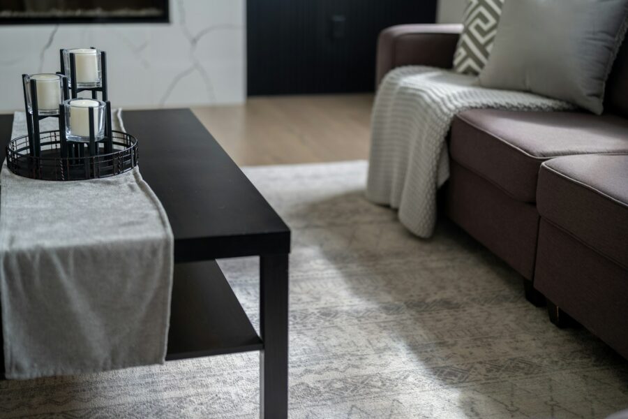 Living room soundbar sofa coffee table
