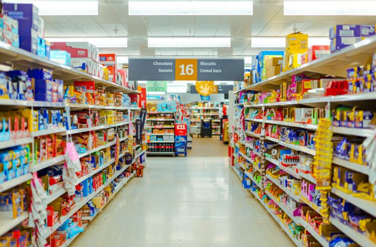 Comparing unit prices supermarket shelf labels