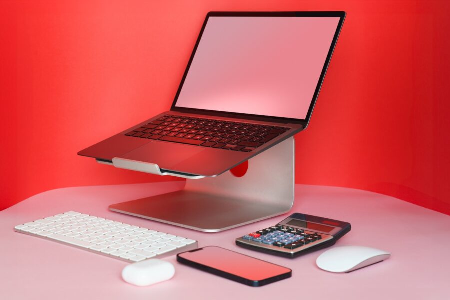 Laptop metal stand desk