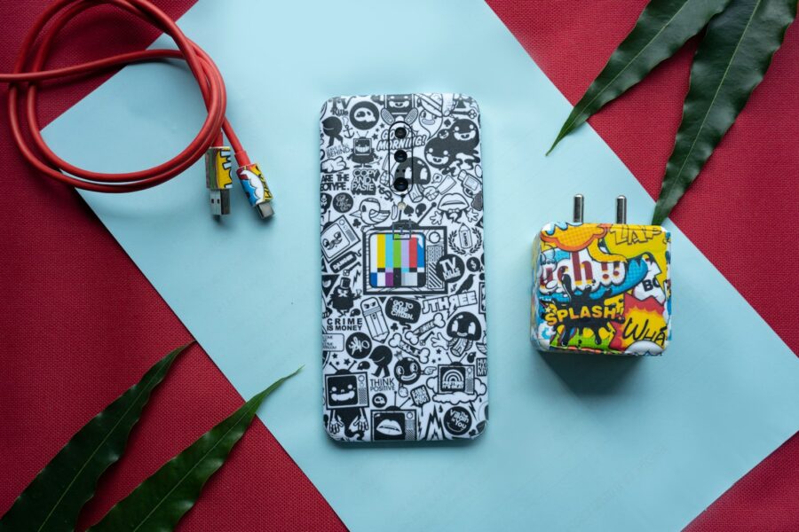 Budget phone accessories flat lay