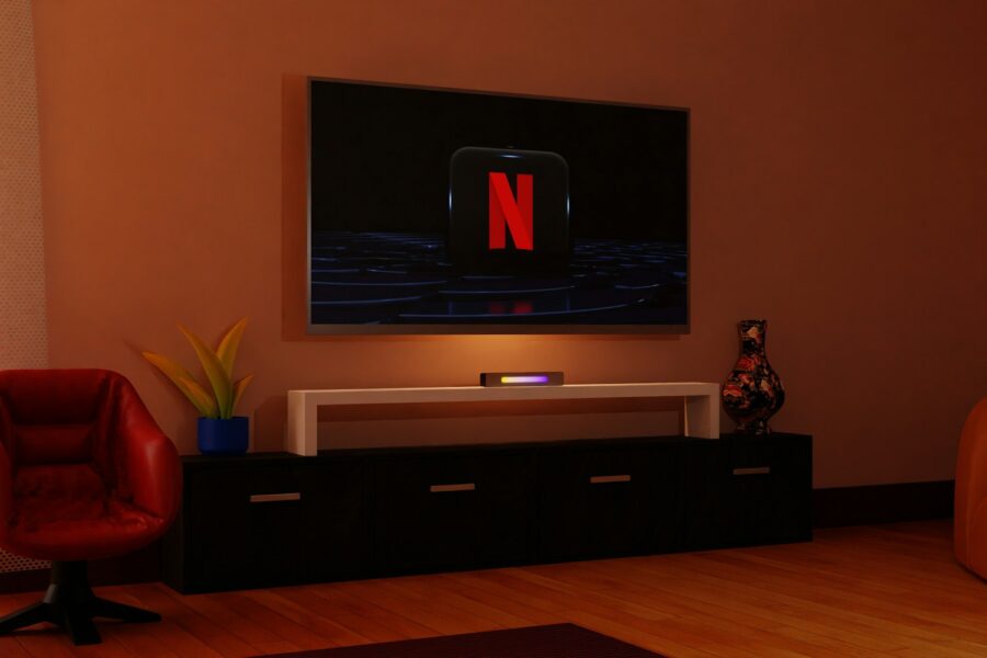 Modern living room soundbar remote