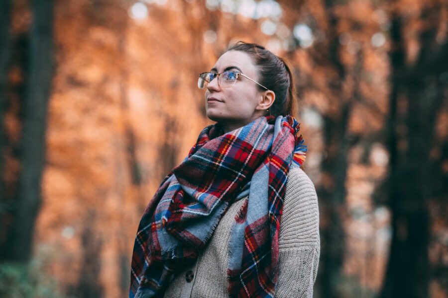 Woman autumn coat