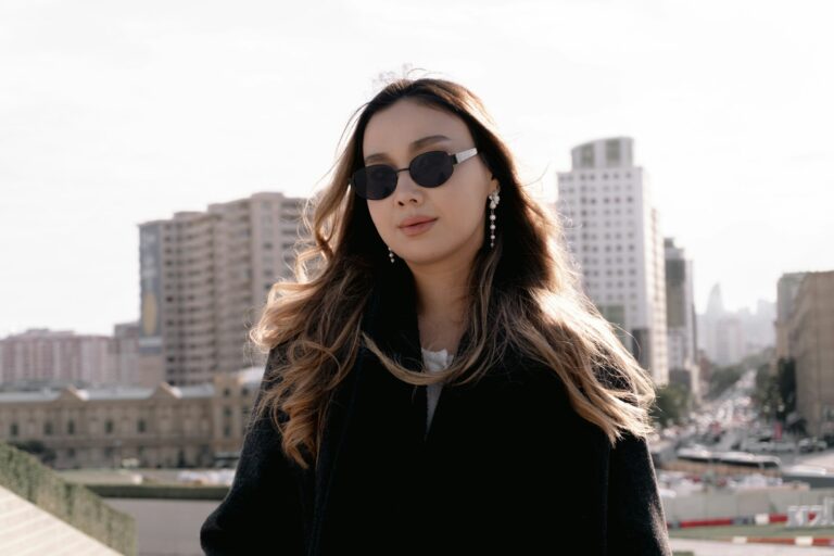 Woman wearing sunglasses