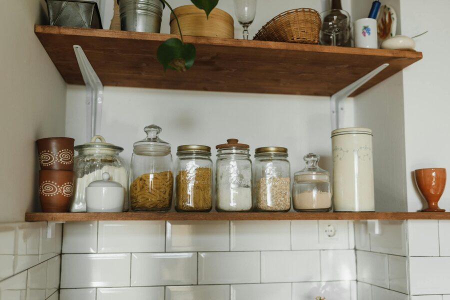Organized kitchen food