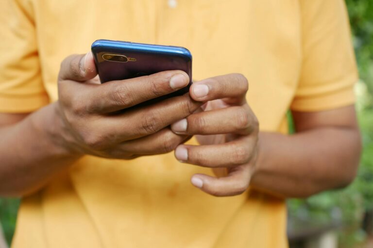 Person using phone