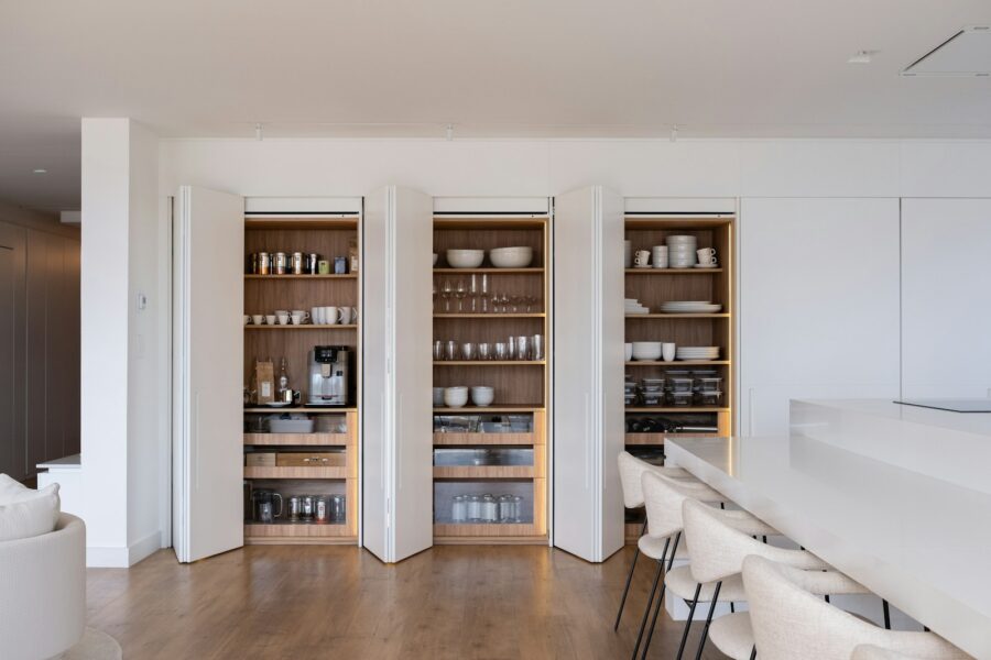 Organized kitchen cabinet
