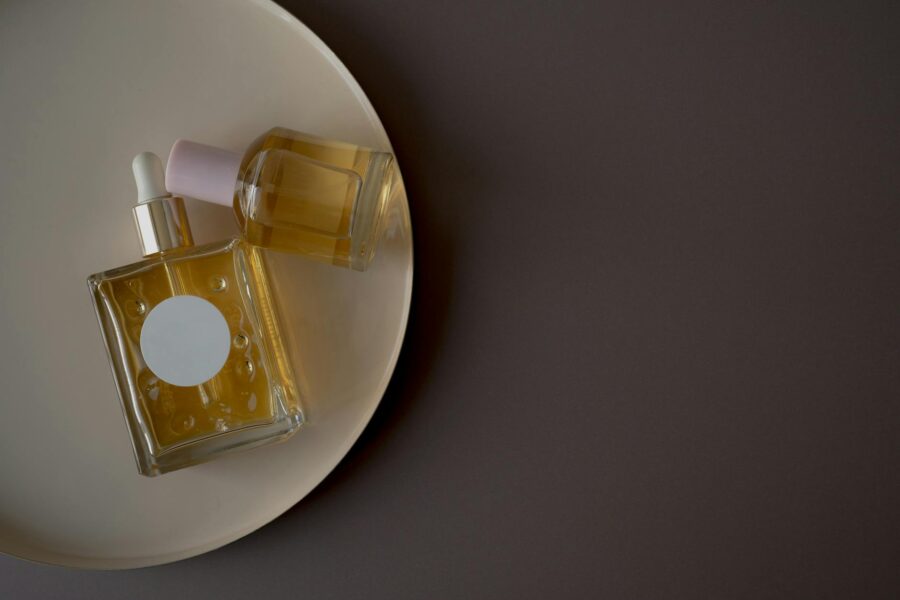 Perfume bottles wooden