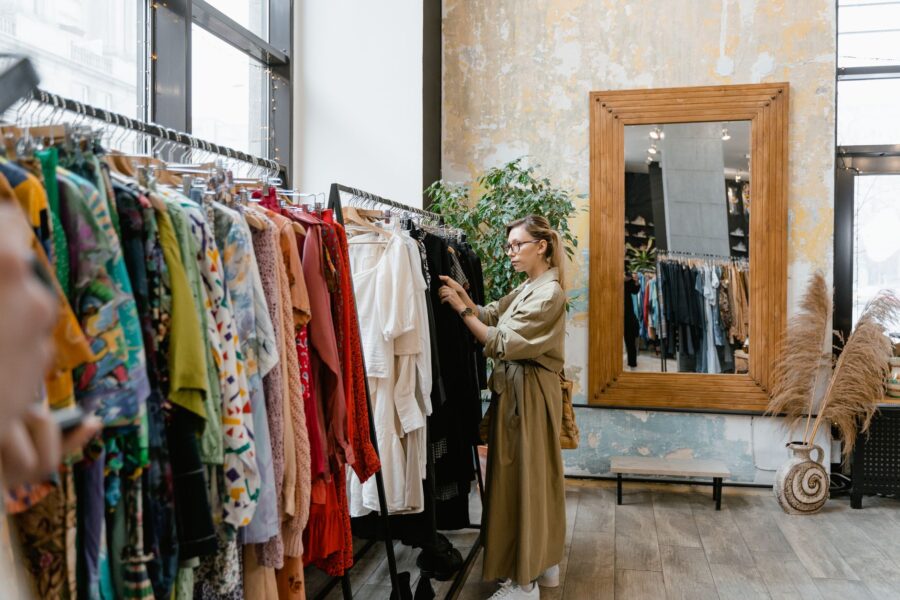 Woman wardrobe mirror