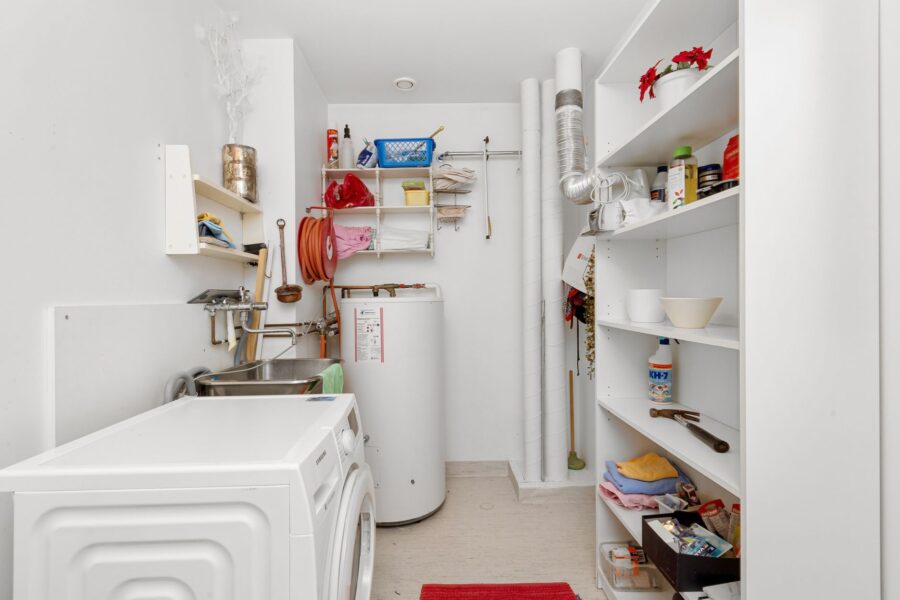 Laundry room shelves