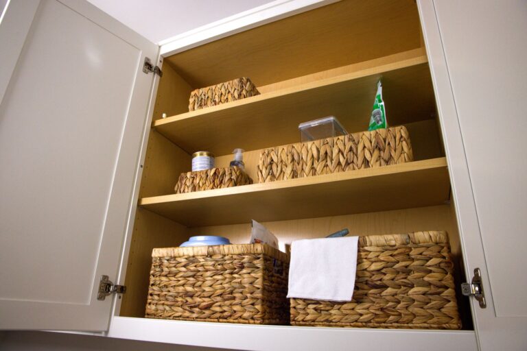 Laundry room shelves