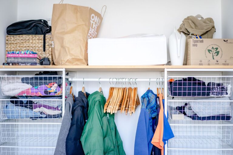 Organized closet hangers