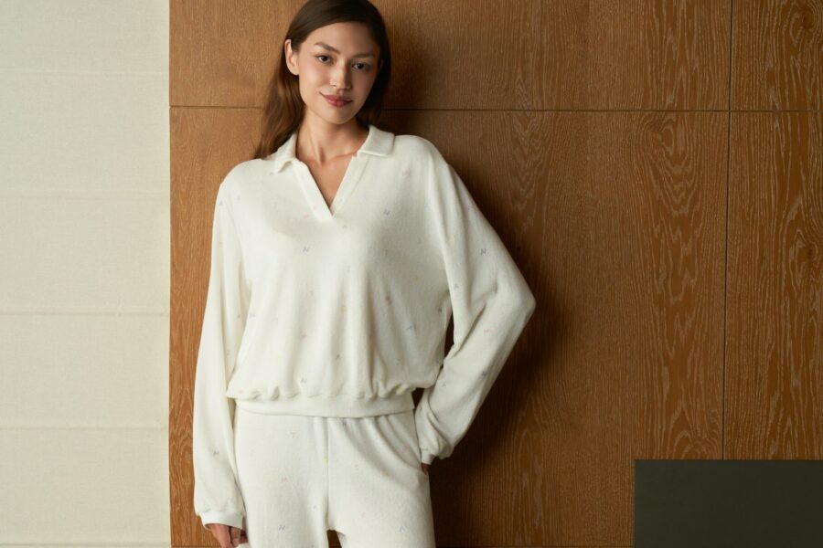 Woman loungewear couch