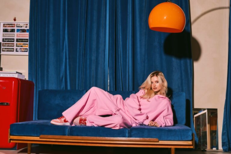 Woman loungewear couch