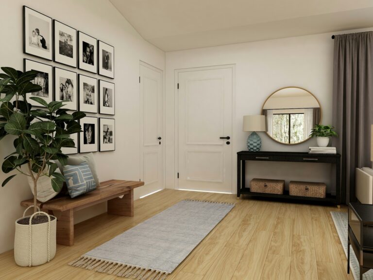 Organized entryway bench