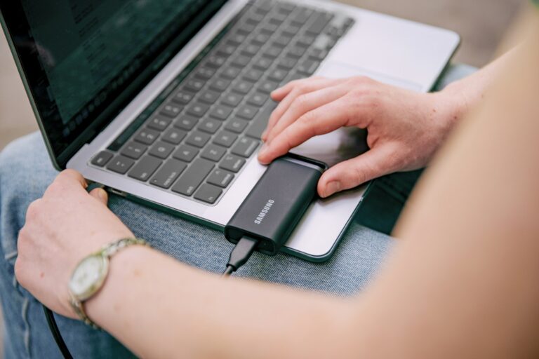 Person using portable