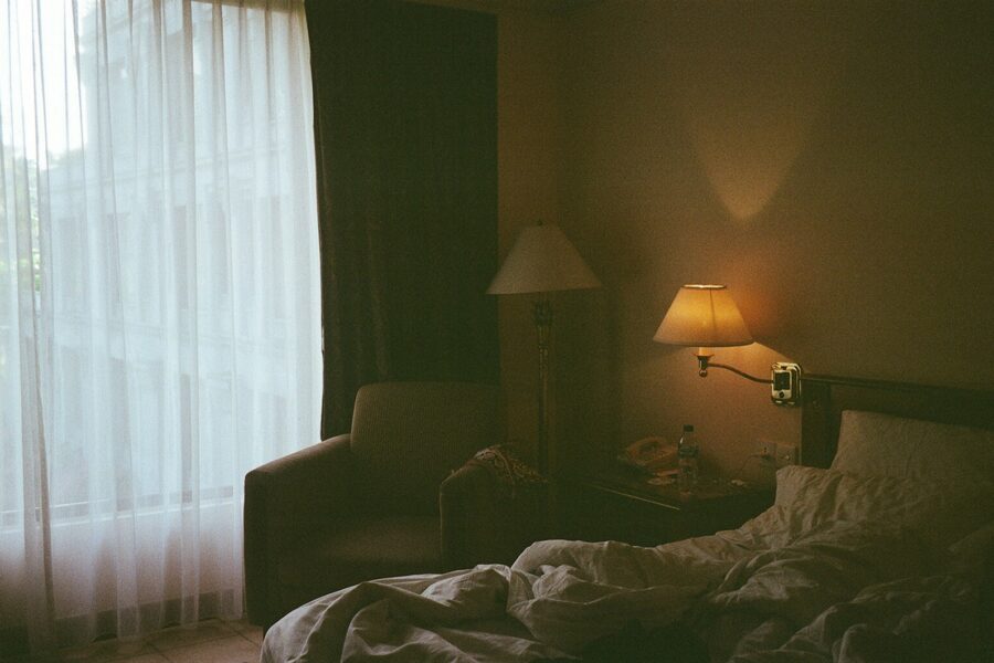 Cozy bedroom bed