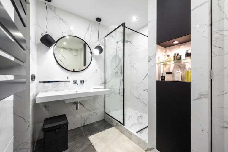 Modern bathroom shower