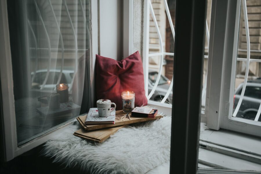 Cozy reading corner