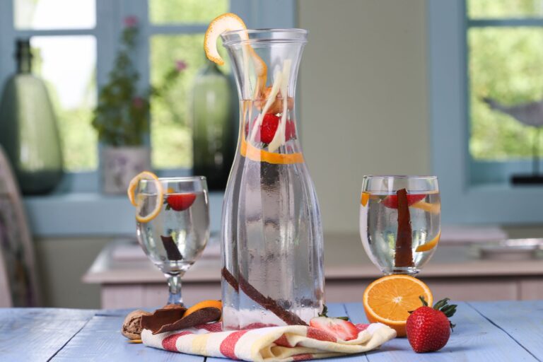 Glass water carafe