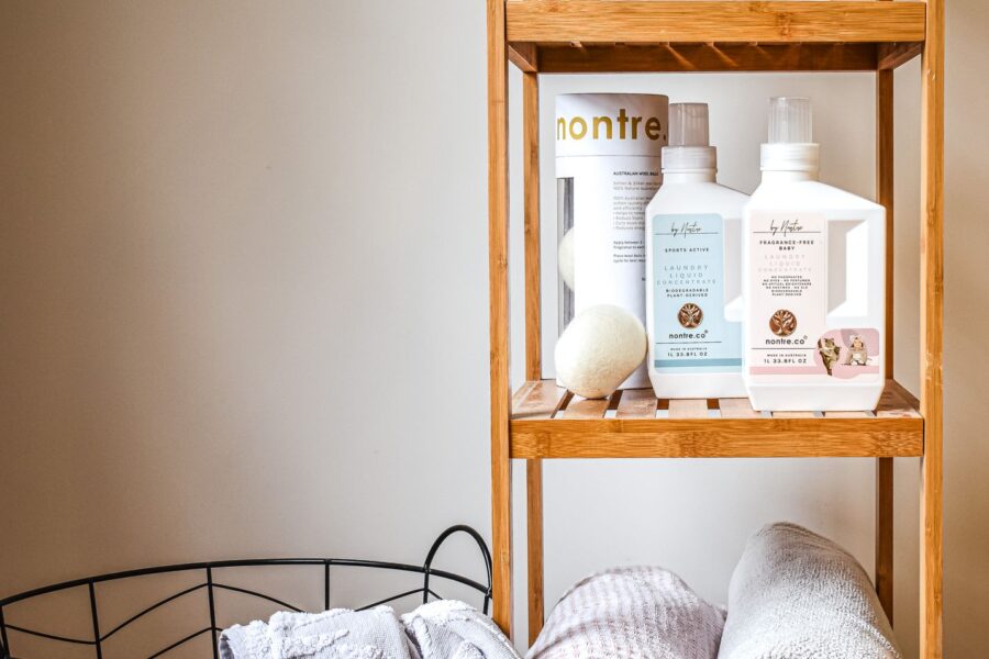 Organized small bathroom