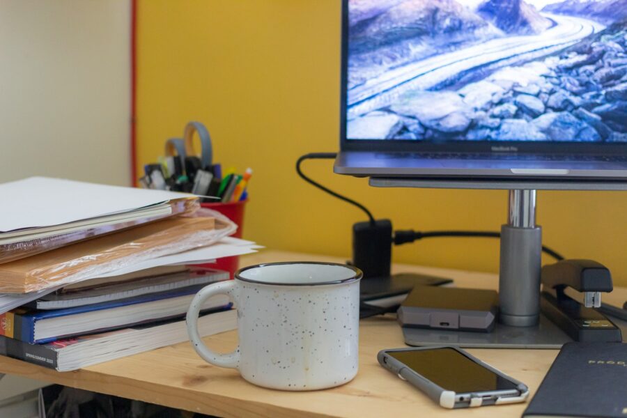 Phone stand desk