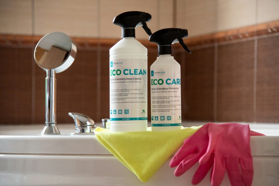 Cleaning caddy microfibre