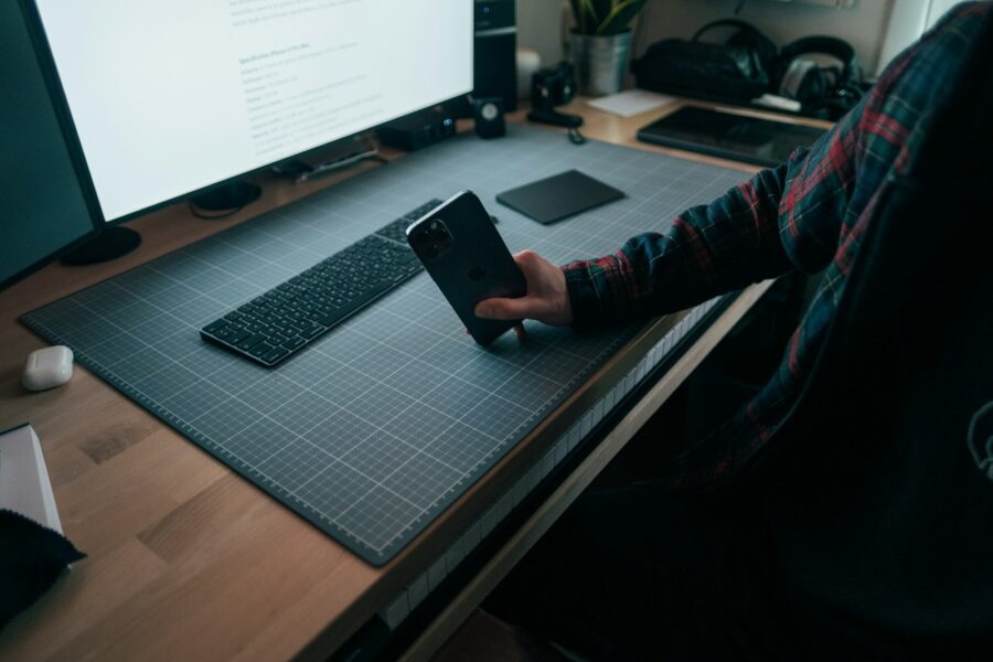 Person using smartphone