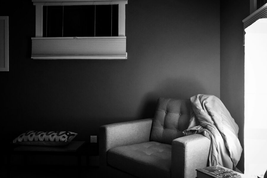 Cozy reading corner