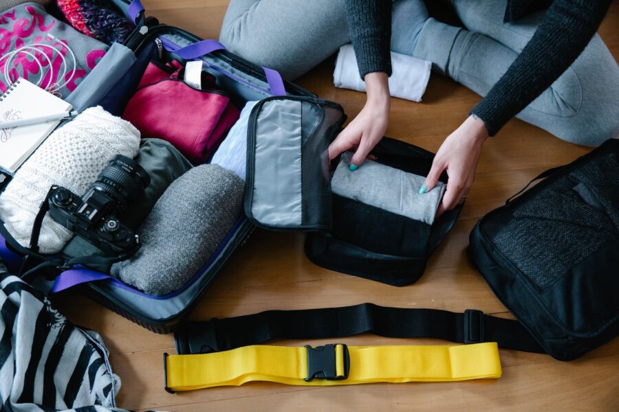 Budget travel packing