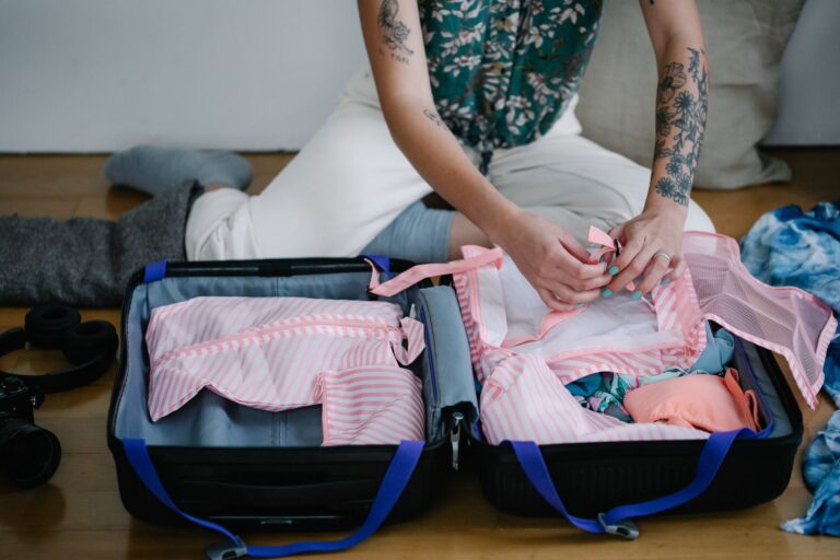 Budget travel packing