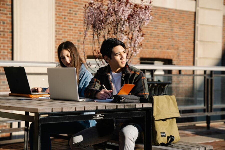 Student backpack desk