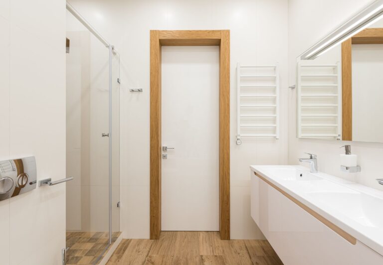Door bathroom rack