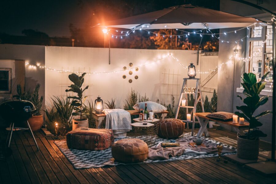Cozy balcony seating