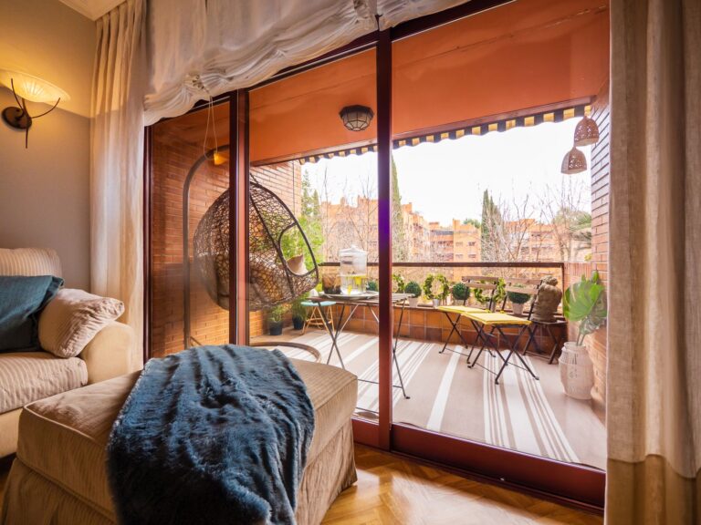 Cozy balcony seating