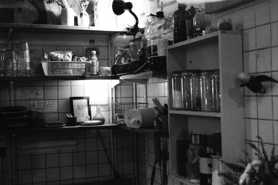 Small kitchen shelves