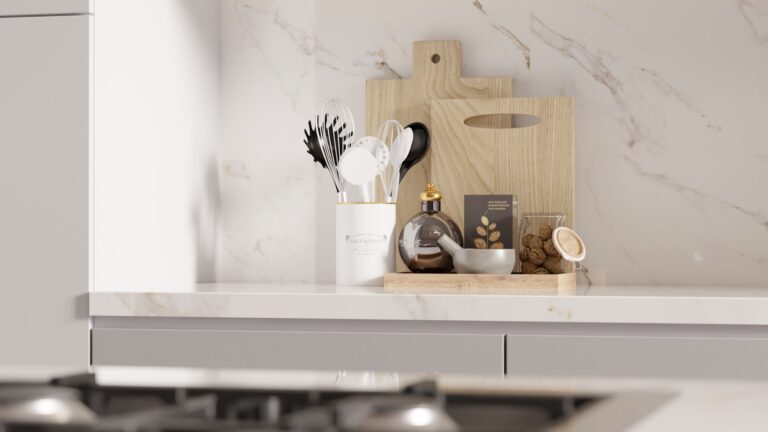 Minimalist kitchen counter