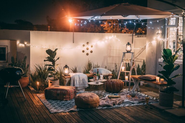 Patio seating umbrella