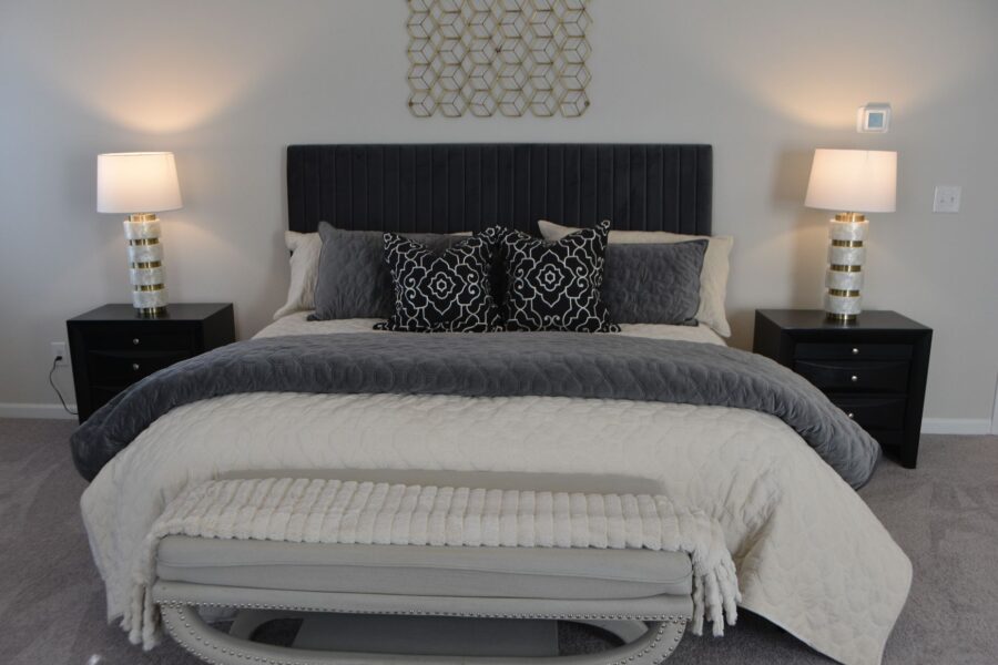 Cozy bedroom bed