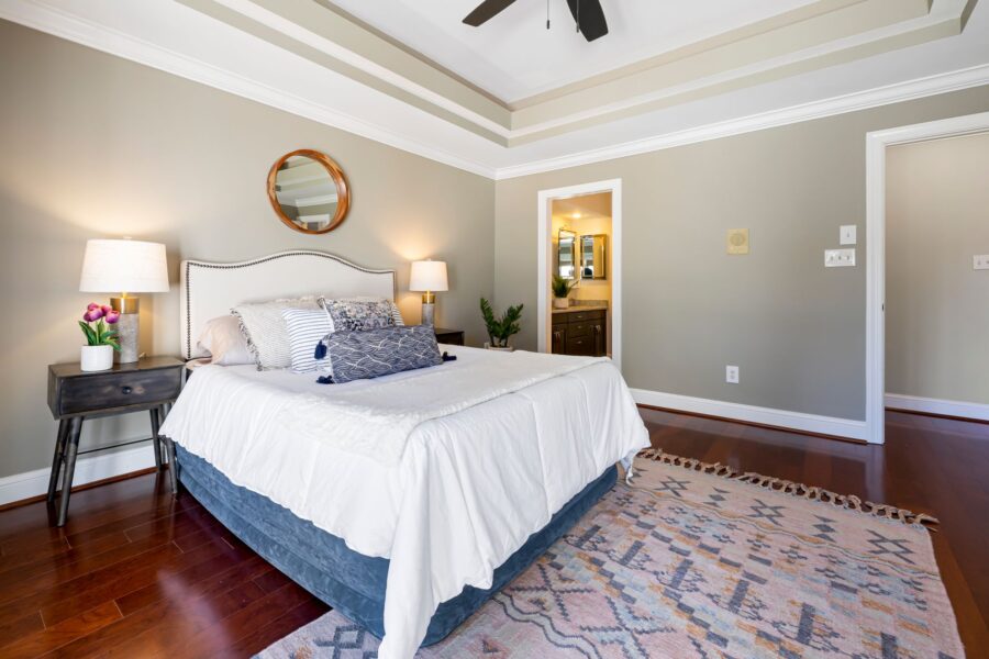 Cozy bedroom bed