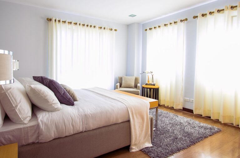 Cozy bedroom bed