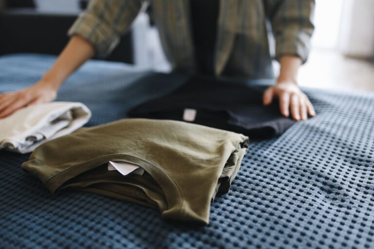 Folded loungewear clothes
