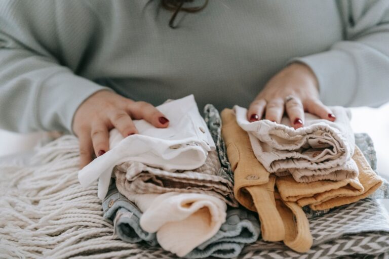 Folded scarves table