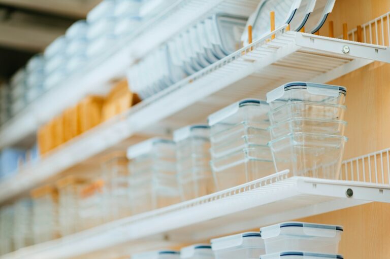 Organized refrigerator shelves