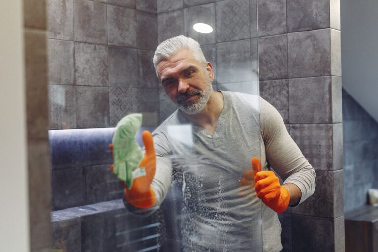 Bathroom squeegee shower